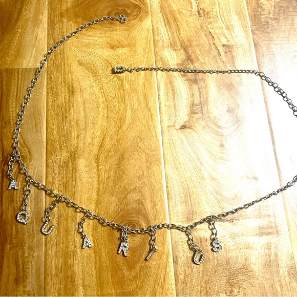 Forever 21 Silver Charm Aquarius, belly chain, new - Picture 2 of 5